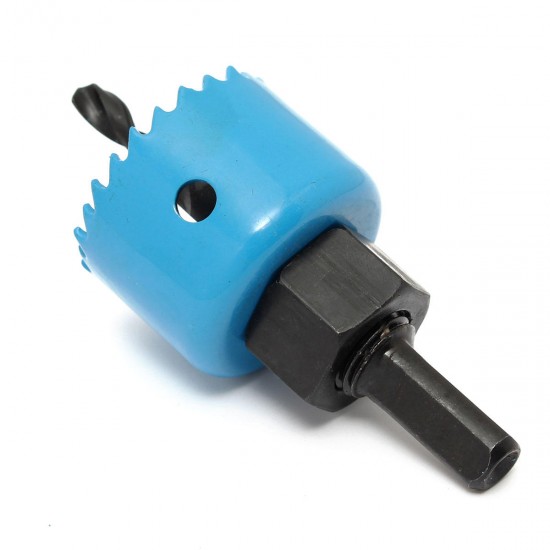 8pcs Blue Hole Saw Cutter Set with Hex Wrench Wood Alloy Iron Cutter for Woodworking