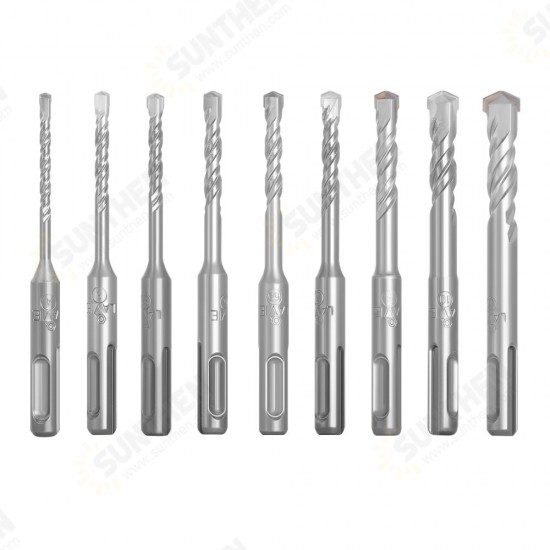 9/10pcs Hole Saw Drilling Masonry Drill 4/5/5.5/6/6.5/7/8/10/12/14mm Electric Hammer Drill Bits for Wall Concrete Brick Masonry