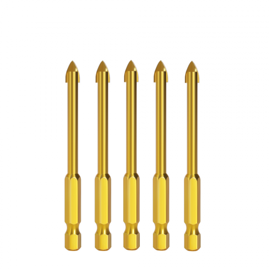 Alloy Triangle Drill Set Ceramic Tile Glass Hole Opener Reaming Hexagonal Shank Slot Drill Bit