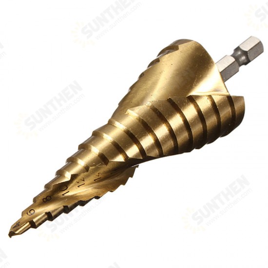 DB-S1 3Pcs 4-12/4-20/4-32 HSS Spiral Grooved Step Drill Bit