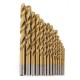 15pcs 1.5-10mm Twist Drill Bits Titanium Coated HSS Twist Drill