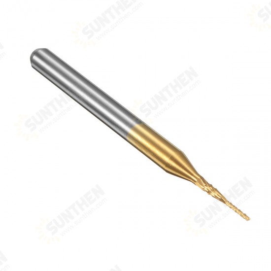 10pcs 0.7mm Carbide End Mill Cutter Titanium Coated Engraving Milling Cutter