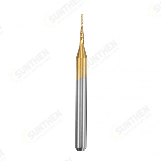 10pcs 0.7mm Carbide End Mill Cutter Titanium Coated Engraving Milling Cutter