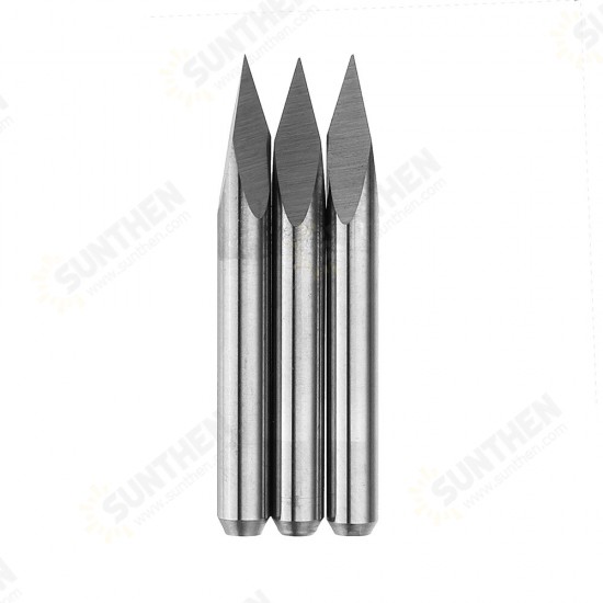 10pcs 3.175mm Shank 30 Degree 0.1/0.2/0.3mm Tip Engraving Bit CNC Tool