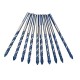 10pcs 6mm 8mm Triangle Twist Drill Bit Multifunctional Hole Saw Cutter Set for Concrete Brick Wood