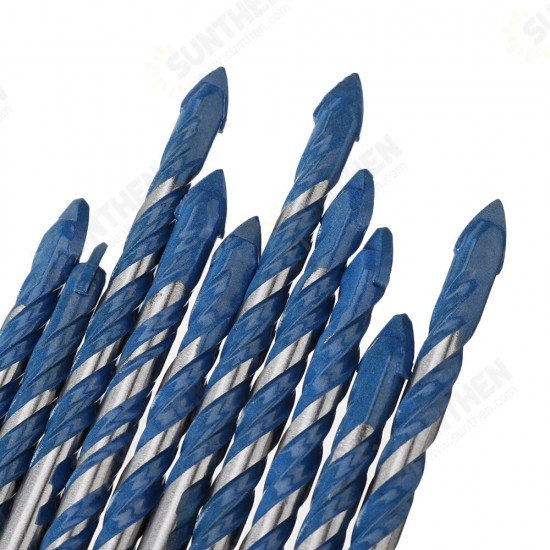 10pcs 6mm 8mm Triangle Twist Drill Bit Multifunctional Hole Saw Cutter Set for Concrete Brick Wood