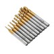 10pcs Titanium Coating 1.5-6.0mm HSS 4 Flute End Mill Cutter 6mm Shank CNC Drill Bits