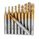 10pcs Titanium Coating 1.5-6.0mm HSS 4 Flute End Mill Cutter 6mm Shank CNC Drill Bits