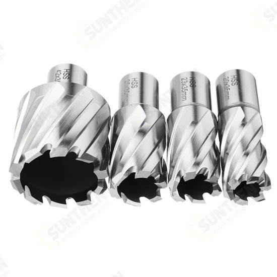 12-42mm High Speed Steel Metal Core Drill Bit Annular Cutter for Magnetic Drill Press Hollow with Weldon Shank Hole Opener Metal Drilling Hole Tools