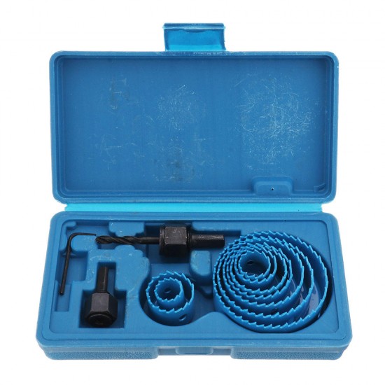 12pcs 19-127mm Hole Saw Cutter Drill Bit Kit Hole Drill Tool for Wood Plasterboard PVC Pipe