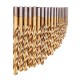 13/19/25pcs HSS Twist Drill Bit Set 1-10mm Titanium Coated Drill Bit for Wood Metal Drilling