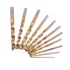 13/19/25pcs HSS Twist Drill Bit Set 1-10mm Titanium Coated Drill Bit for Wood Metal Drilling