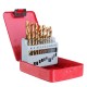 13/19/25pcs HSS Twist Drill Bit Set 1-10mm Titanium Coated Drill Bit for Wood Metal Drilling