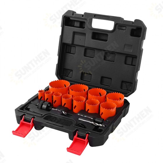 17pcs 19-64mm Bi-Metal Hole Saw Cutter Set Wood Metal Drilling Tools Hole Core Cutter Hole Saw Drill