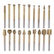 20Pcs Titanium Coated Rotary File Cutters HSS Mini Burr Wood Working Milling Carving Rasp Drill Bits