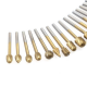 20Pcs Titanium Coated Rotary File Cutters HSS Mini Burr Wood Working Milling Carving Rasp Drill Bits