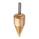 32/42mm Titanium Coated HSS Round/Square/Hexagonal Shank Firewood Drill Bit Splitter Wood Split Cone Drill Bit For Tree Cutting