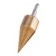 32/42mm Titanium Coated HSS Round/Square/Hexagonal Shank Firewood Drill Bit Splitter Wood Split Cone Drill Bit For Tree Cutting