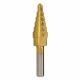 3Pcs HSS Round Shank Titanium Coated Quick Change Step Drill Bits 3/16-1/2 1/8-1/2 1/4-3/4 Inch