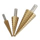 4-12/4-20/4-32mm HSS 6542 Titanium Coated Step Drill Bit Triangle Shank