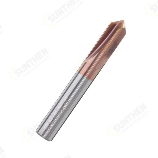 4 Flutes 90 Degree Chamfer Mill HRC60 3-12mm Tungsten Steel AlTiN Coating Milling Cutter