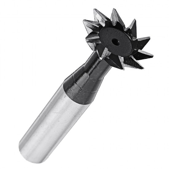 45 Degree 10-35mm Dovetail Groove HSS Straight Shank Slot Milling Cutter End Mill CNC Bit