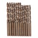 51Pcs 1-6mm M35 Cobalt Drill Bit Set HSS-Co Jobber Length Twist Drill Bits with Metal Case for Stainless Steel Wood Metal Drilling