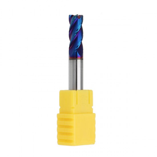 5/6/8mm R0.5 Nano Blue Coating Carbide End Mill HRC60 4 Flute CNC Milling Cutter