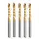 5pcs 3.175mm Shank 17mm Single Flute End Mill Cutter Titanium Coated Spiral Milling Cutter