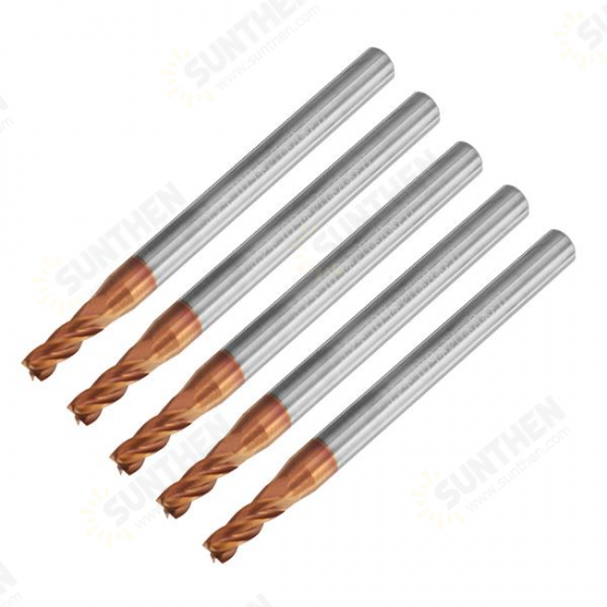 5pcs 3mm 4 Flutes Tungsten Carbide End Mill Cutter HRC55 AlTiN Coating End Mill Cutter