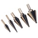 5pcs HSS Step Drill Bit Set Hole Cutter Drilling Tool Multiple Hole 50 Sizes with Aluminum Case