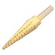 6Pcs HSS Titanium Coated Step Drill Bit With Center Punch Drill Set Hole Cutter Drilling Tool