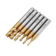 6pcs 2-6mm Titanium Coating HSS 4 Flute End Mill Cutter 6mm Shank CNC Drill Bit Set