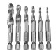 6pcs HSS 1/4inch Hex Shank Countersink Drill Bit Set UNC or Metric Deburr Countersink Bits