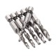 6pcs HSS 1/4inch Hex Shank Countersink Drill Bit Set UNC or Metric Deburr Countersink Bits