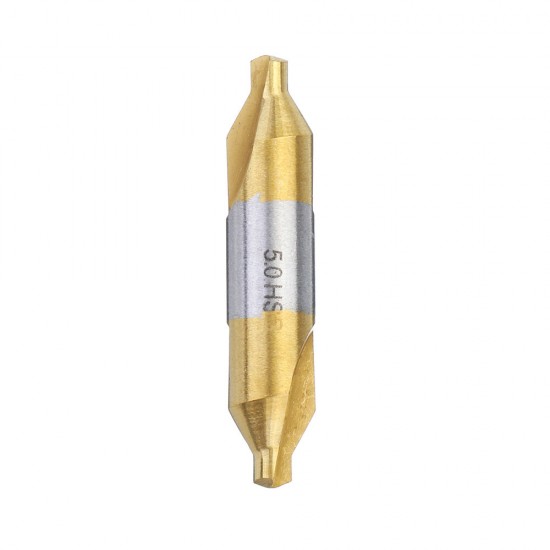 6pcs HSS Center Drill Bit 1/1.5/2/2.5/3/5mm 60 Degree Titanium Coated Countersink Drill Bit