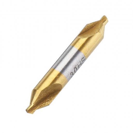 6pcs HSS Center Drill Bit 1/1.5/2/2.5/3/5mm 60 Degree Titanium Coated Countersink Drill Bit