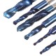 6pcs M3-M10 Combination Drill Tap Bit Set HSS 6542 Blue Nano Coated Deburr Countersink Drill Bits