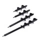 7.6x25/30/45/60cm Garden Auger Small Earth Planter Drill Bit Post Hole Digger Earth Planting Auger Drill Bit for Electric Drill