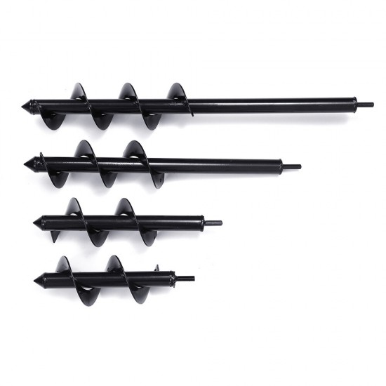 7.6x25/30/45/60cm Garden Auger Small Earth Planter Drill Bit Post Hole Digger Earth Planting Auger Drill Bit for Electric Drill