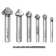 7pcs 5-10mm Countersunk Drill Bit Countersink Metal Woodworking Tool