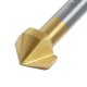 7pcs 5-10mm HSS Titanium Coated M6 Countersink Drill Bit 3 Flute Chamfer 90 Degree Chamfering End Mill Cutter