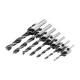 7pcs HSS 5 Flute Countersink Drill Bit Set Reamer Woodworking 3-10mm Chamfer Drill Bits