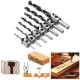 7pcs HSS 5 Flute Countersink Drill Bit Set Reamer Woodworking 3-10mm Chamfer Drill Bits