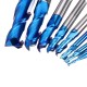 8PCS HRC55 Blue Nano Tungsten Carbide 2 Flute End Mill Set R1-R6 CNC Router Bits for Metal Wood Stainless Steel Aluminum Copper Plastic Acrylic