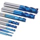 8Pcs Blue Naco 2-12mm 4 Flutes Carbide End Mill Set HRC50 Tungsten Steel Milling Cutter Tool