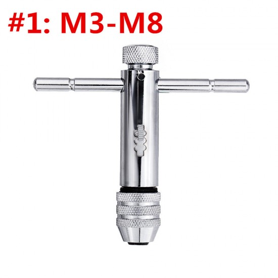 Adjustable T-handle Screw Tap Handle M3-M8 M5-M12 Standard and Extended Length Tap Wrench Hand Tapping Tool