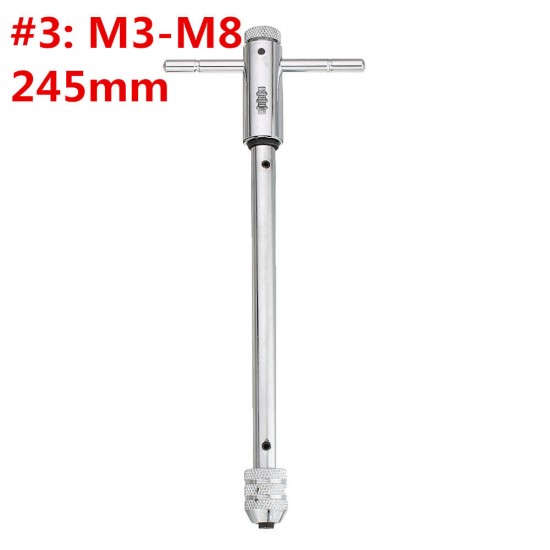 Adjustable T-handle Screw Tap Handle M3-M8 M5-M12 Standard and Extended Length Tap Wrench Hand Tapping Tool