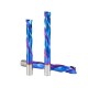 Blue Nano Coating Up Down Milling Cutter 4mm Shank Carbide CNC Router Bit 2 Flute End Mill