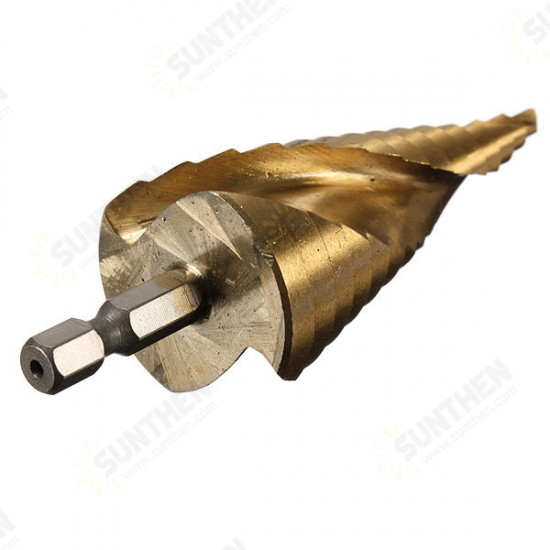 DB-S1 3pcs HSS Spiral Grooved Step Drill Bit 4-12/4-20/4-32